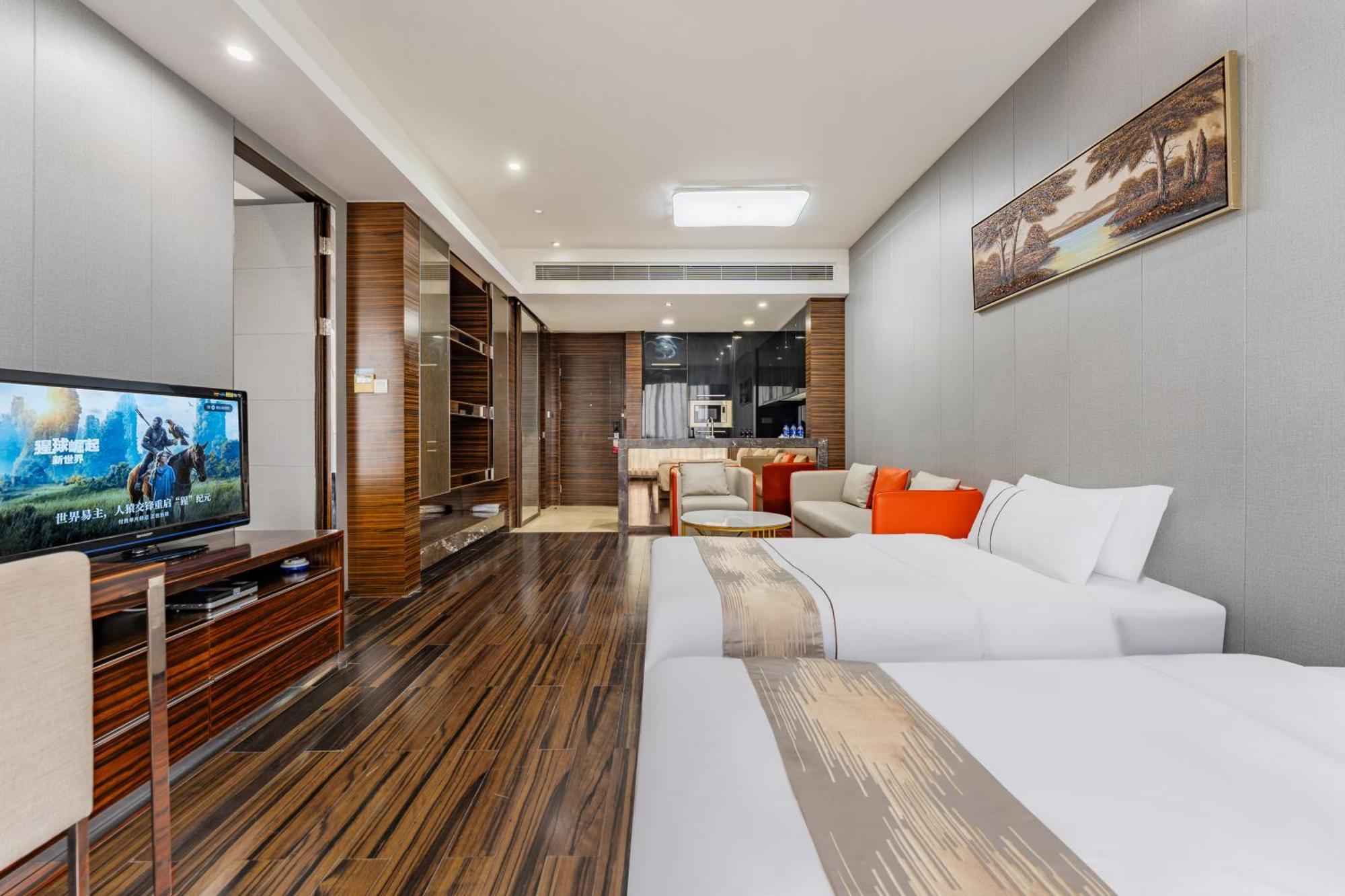 Yicheng Pazhou Poly World Trade Centre Apartment Kanton Exterior foto