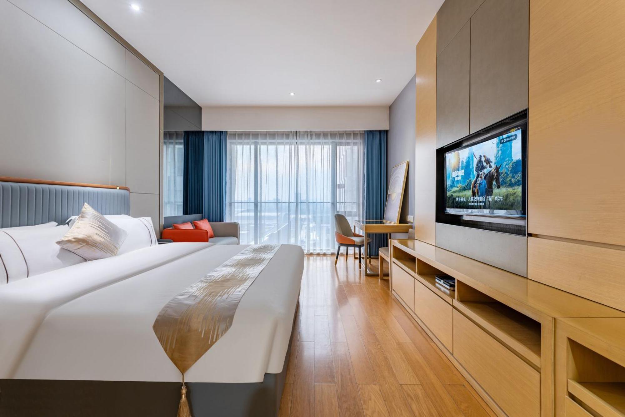 Yicheng Pazhou Poly World Trade Centre Apartment Kanton Exterior foto