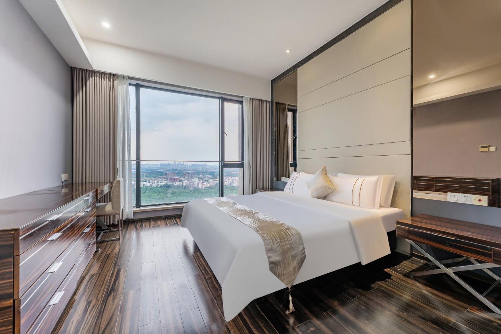 Yicheng Pazhou Poly World Trade Centre Apartment Kanton Exterior foto